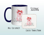 Personalised Hipster Pig Coffee Mug MGZ067