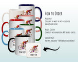 Personalised Cycling Mug Gift - Great Gift for Cyclists - Bike Mug - Cycling Gifts for Men - Road Bicycle Bike Biker Design MGZ271