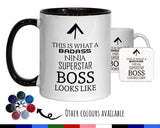 This Is What A Badass Boss Looks Like 11oz Coffee Mug Tea Gift Idea For Employer Work Manager Supervisor Director Business Owner MG0695