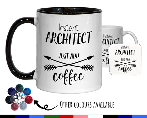 Instant Architect Just Add Coffee Mug Gift 11oz Coffee Mug Gift Idea For Architecture Design Student Construction Building MG0306