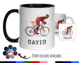 Personalised Cycling Mug Gift - Great Gift for Cyclists - Bike Mug - Cycling Gifts for Men - Road Bicycle Bike Biker Design MGZ271