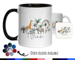 Personalised Giraffe Elephant Coffee Mug MGZ181