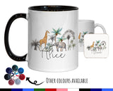 Personalised Giraffe Elephant Coffee Mug MGZ181
