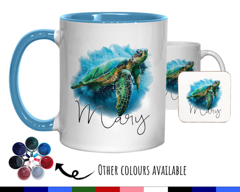 Personalised Sea Turtle Coffee Mug MGZ084