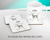 Anatomy of a Dalmatian Funny Gift For Him Or Her Cushion Pillow Bedroom Decor STC0088
