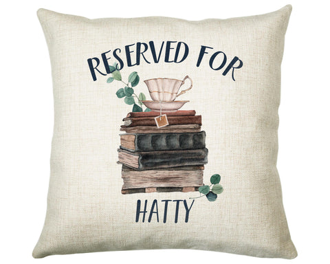 Personalised Book Reading Reserved For Cushion Gift Printed Name Design - Cushion Throw Pillow Gift For Him Her Christmas Gift CS334