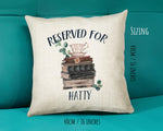 Personalised Book Reading Reserved For Cushion Gift Printed Name Design - Cushion Throw Pillow Gift For Him Her Christmas Gift CS334