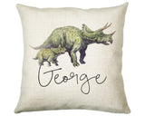 Personalised Dinosaur Cushion Gift Printed Name Design - Cushion Throw Pillow Gift For Boy Girl Kids Bedroom Birthday Christmas Gift CS166