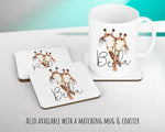 Personalised Giraffe Cushion Gift Printed Name Design - Cushion Throw Pillow Gift For Mum Dad Friend Bedroom Birthday Christmas Gift CS073