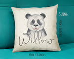 Personalised Panda Bear Cushion Gift Printed Name Design - Cushion Throw Pillow Gift For Boys Nursery Bedroom Birthday Christmas Gift CS028