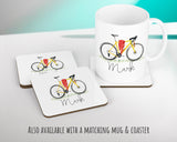 Personalised Cycling Cushion Gift Printed Name Design - Cushion Throw Pillow Gift For Bike Riding Cyclist CS311