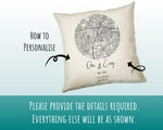 Personalised City Map Cushion Las Vegas Anniversary Engagement Wedding Gift Name Design - Cushion Pillow Gift For Newly Married Couple CS432