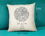 Personalised City Map Cushion Las Vegas Anniversary Engagement Wedding Gift Name Design - Cushion Pillow Gift For Newly Married Couple CS432