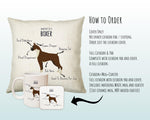 Anatomy of a Boxer Dog Funny Gift For Him Or Her Cushion Pillow Bedroom Decor STC0091