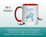 Personalised Ballet Gift Mug - Ceramic Coffee Tea Hot Chocolate Blue Mug for Ballet Dance Dancers MG0836