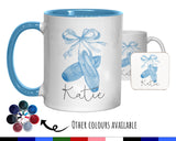 Personalised Ballet Gift Mug - Ceramic Coffee Tea Hot Chocolate Blue Mug for Ballet Dance Dancers MG0836