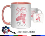 Personalised Ballet Gift Mug - Ceramic Coffee Tea Hot Chocolate Pink Mug for Ballet Dance Dancers MG0837