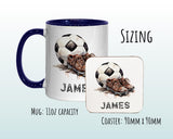 Personalised Football Gift Mug for Boys Girls - Ceramic Coffee Tea Hot Chocolate Mug for Football Player Team Gift Gift MG0840