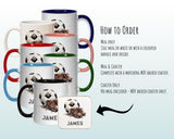 Personalised Football Gift Mug for Boys Girls - Ceramic Coffee Tea Hot Chocolate Mug for Football Player Team Gift Gift MG0840