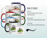 Personalised Football Gift Mug for Boys Girls - Ceramic Coffee Tea Hot Chocolate Mug for Football Player Team Gift Gift MG0842