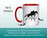 Personalised Horse Jumping Gift Mug - Ceramic Coffee Tea Hot Chocolate Mug Gift for Horse Lovers - Secret Santa Gift for Horse Rider MG0848