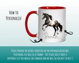 Personalised Horse Gift Mug - Ceramic Coffee Tea Hot Chocolate Mug Gift for Horse Lovers - Secret Santa Gift for Piebald Horse Rider MG0857