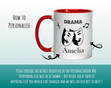 Personalised Theatre Drama Gift Mug - Ceramic Coffee Tea Hot Chocolate Mug Gift for Theatre Lovers - Secret Santa Gift Idea Drama MG0858