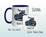Personalised Motorbike Gift Mug - Ceramic Coffee Tea Hot Chocolate Mug Gift for Motorcycle Lovers - Secret Santa Gift for Bike Rider MG0862