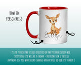 Personalised Deer Gift Mug - Ceramic Coffee Tea Hot Chocolate Mug Gift Baby Deer Lovers - Secret Santa Gift for Wildlife Animal Lover MG0864
