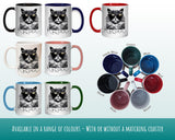 Personalised Cat Lovers Gift Mug - Ceramic Coffee Tea Chocolate Mug Coaster - Cool Cat Design for Cat Owner Cat Mum Dad Secret Santa MG0889