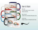 Personalised Cat Lovers Gift Mug - Ceramic Coffee Tea Chocolate Mug Coaster Cat Sleeping Design for Cat Owner Cat Mum Secret Santa MG0892