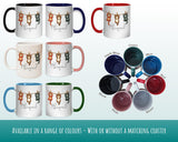 Personalised Cat Lovers Gift Mug - Ceramic Coffee Tea Chocolate Mug Coaster Clothes Line Cats Design for Cat Mum Owner Secret Santa MG0894