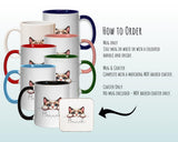 Personalised Cat Lovers Gift Mug - Ceramic Coffee Tea Chocolate Mug Coaster - Peeping Cat Design for Cat Mum Dad Owner Secret Santa MG0899