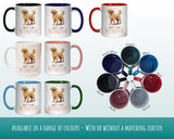 Golden Retriever Gift Mug - Ceramic Coffee Tea Chocolate Mug Coaster Golden Retriever Design for Dog Mum Dad Owner Secret Santa MG0902