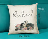 Personalised Cat Lover Cushion Gift Printed Name Design - Cushion Throw Pillow Gift For Boys Nursery Bedroom Birthday Christmas Gift CS040