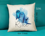 Personalised Dolphin Cushion Gift Printed Name Design Sealife Cushion Throw Pillow Gift For Mum Dad Friend Bedroom Birthday Gift CS154