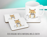 Personalised Fox Cushion Gift Printed Name Design - Cushion Throw Pillow Gift For Boys Nursery Bedroom Birthday Christmas Gift CS030