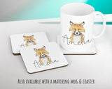 Personalised Fox Cushion Gift Printed Name Design - Cushion Throw Pillow Gift For Boys Nursery Bedroom Birthday Christmas Gift CS030