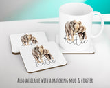 Personalised Elephant Giraffe Cushion Gift - Printed Name Design Safari Cushion Throw Pillow Gift Boy Girl Kids Bedroom Birthday Gift CS173