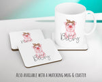 Personalised Hipster Pig Cushion Gift Printed Name Design - Cushion Throw Pillow Gift For Mum Friend Bedroom Birthday Christmas Gift CS143