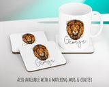 Personalised Lion Big Cat Cushion Gift Printed Name Design - Cushion Throw Pillow Gift For Mum Dad Friend Bedroom Birthday Christmas CS086