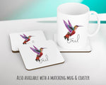 Personalised Hummingbird Cushion Gift Printed Name Design - Cushion Throw Pillow Gift For Mum Friend Bedroom Birthday Christmas Gift CS081