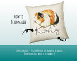 Personalised Guinea Pig Cushion Gift Printed Name Design - Cushion Throw Pillow Gift For Mum Friend Bedroom Birthday Christmas Gift CS330