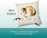 Personalised Guinea Pig Cushion Gift Printed Name Design - Cushion Throw Pillow Gift For Mum Friend Bedroom Birthday Christmas Gift CS330