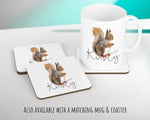 Personalised Squirrel Cushion Gift Printed Name Design - Cushion Throw Pillow Gift For Mum Dad Friend Bedroom Birthday Christmas Gift CS078