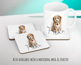 Personalised Puppy Dog Cushion Gift Printed Name Design - Cushion Throw Pillow Gift For Mum Dad Friend Bedroom Birthday Christmas Gift CS077