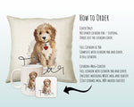 Personalised Puppy Dog Cushion Gift Printed Name Design - Cushion Throw Pillow Gift For Mum Dad Friend Bedroom Birthday Christmas Gift CS077