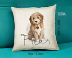 Personalised Puppy Dog Cushion Gift Printed Name Design - Cushion Throw Pillow Gift For Mum Dad Friend Bedroom Birthday Christmas Gift CS077