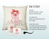 Personalised Piglet Pig Cushion Gift Printed Name Design - Cushion Throw Pillow Gift For Mum Friend Bedroom Birthday Christmas Gift CS067