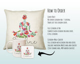 Personalised Yoga Cushion Gift Printed Name Design - Cushion Throw Pillow Gift For Yoga Lover Yogi Enthusiast CS300
